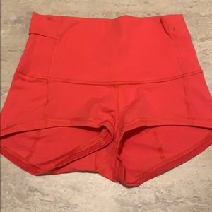 Coral color lululemon tights